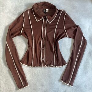 Mesh H&M long sleeve shirt